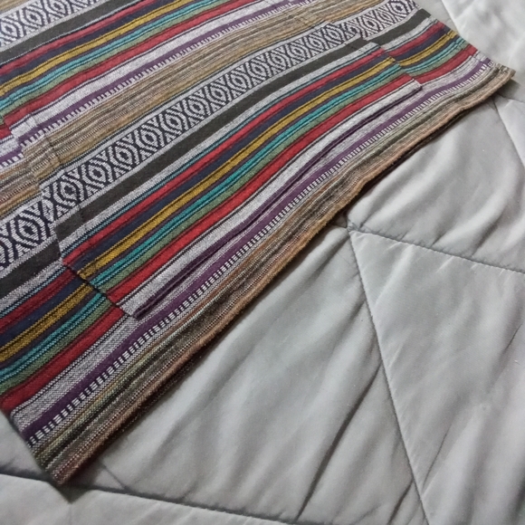 Women's Striped Multi Colored Short Sleeve Hoodie Sweatshirt Beautiful Giant - Picture 12 of 15